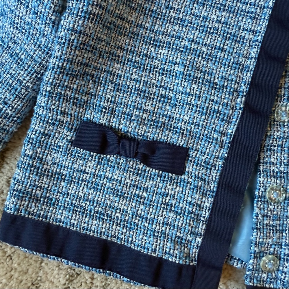 Janie and Jack Blue Tweed Skirt Set - Picture 5 of 7